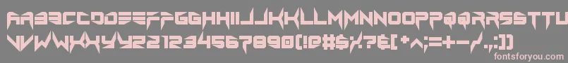 フォントlethal injector bold – 灰色の背景にピンクのフォント