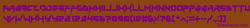 lethal injector bold-Schriftart – Violette Schriften auf braunem Hintergrund