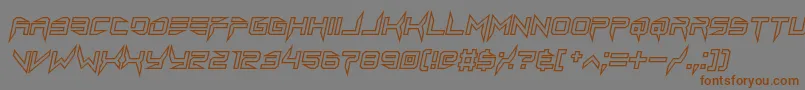 Шрифт lethal injector hollow2 italic – коричневые шрифты на сером фоне