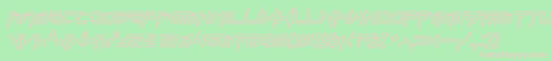 lethal injector hollow2 italic Font – Pink Fonts on Green Background