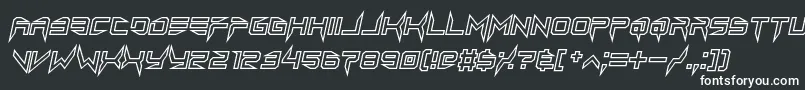 lethal injector hollow2 italic Font – White Fonts on Black Background