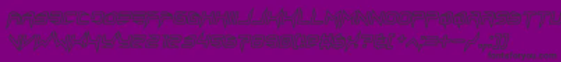 lethal injector hollow2 italic Font – Black Fonts on Purple Background