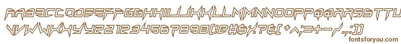 Шрифт lethal injector hollow2 italic – коричневые шрифты на белом фоне