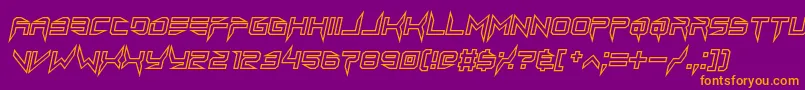 fuente lethal injector hollow2 italic – Fuentes Naranjas Sobre Fondo Morado