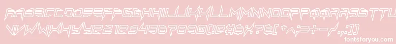 lethal injector hollow2 italic-Schriftart – Weiße Schriften auf rosa Hintergrund