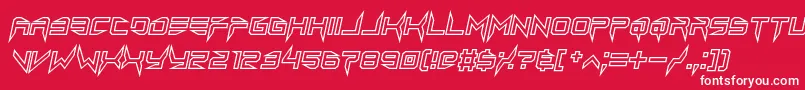 lethal injector hollow2 italic Font – White Fonts on Red Background