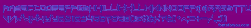 lethal injector hollow2 Font – Blue Fonts on Purple Background