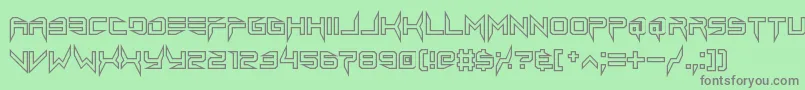 lethal injector hollow2 Font – Gray Fonts on Green Background