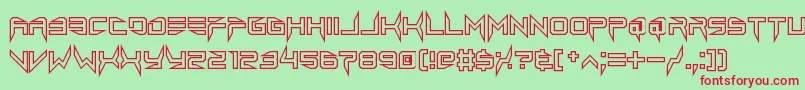 lethal injector hollow2 Font – Red Fonts on Green Background