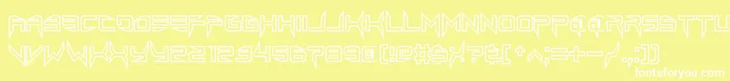 lethal injector hollow2 Font – White Fonts on Yellow Background