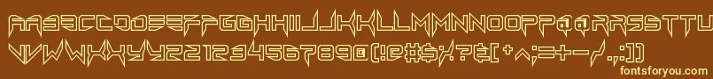 lethal injector hollow2 Font – Yellow Fonts on Brown Background