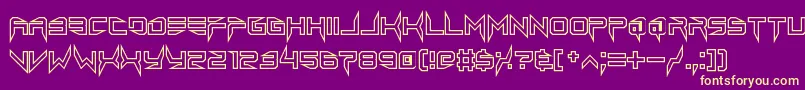 lethal injector hollow2 Font – Yellow Fonts on Purple Background