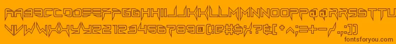 lethal injector hollow2 Font – Brown Fonts on Orange Background
