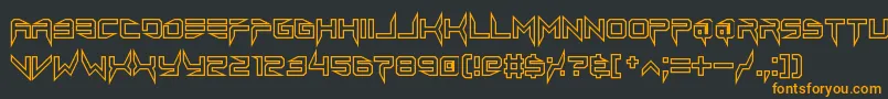 lethal injector hollow2 Font – Orange Fonts on Black Background