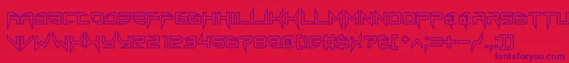 lethal injector hollow2 Font – Purple Fonts on Red Background