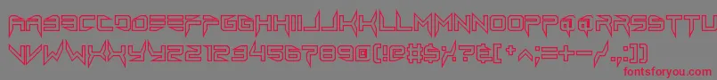 lethal injector hollow2 Font – Red Fonts on Gray Background