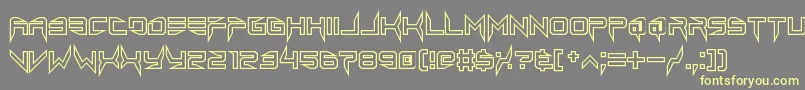 lethal injector hollow2 Font – Yellow Fonts on Gray Background