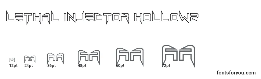 Размеры шрифта Lethal injector hollow2 (132457)