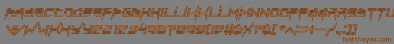 Шрифт lethal injector inline italic – коричневые шрифты на сером фоне