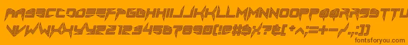 fuente lethal injector inline italic – Fuentes Marrones Sobre Fondo Naranja