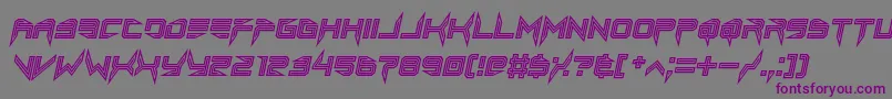 lethal injector inline italic Font – Purple Fonts on Gray Background