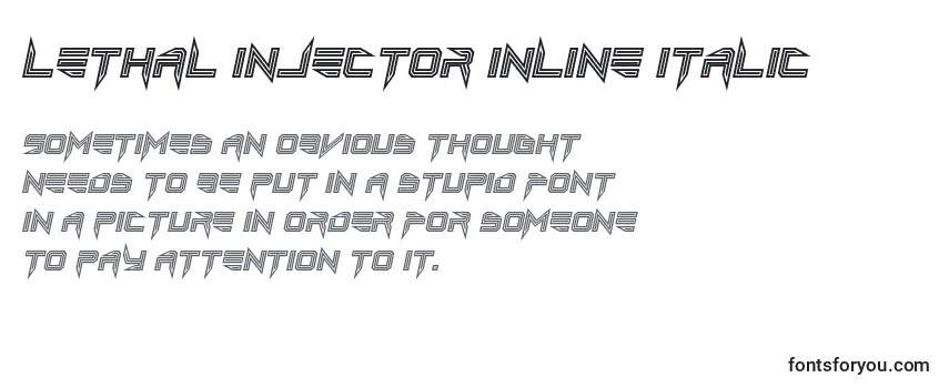 Lethal injector inline italic Font