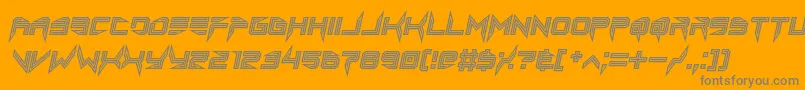 Шрифт lethal injector inline italic – серые шрифты на оранжевом фоне