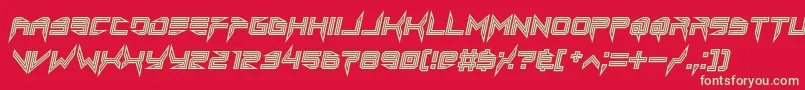 lethal injector inline italic Font – Green Fonts on Red Background