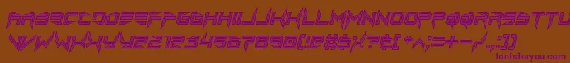 lethal injector inline italic Font – Purple Fonts on Brown Background