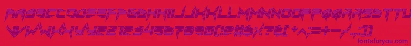 lethal injector inline italic Font – Purple Fonts on Red Background