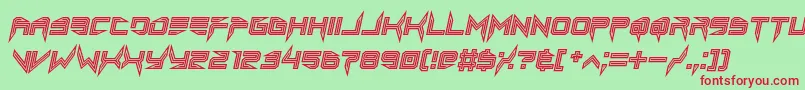lethal injector inline italic Font – Red Fonts on Green Background