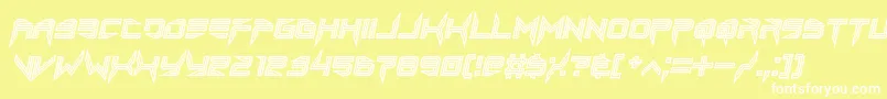 lethal injector inline italic Font – White Fonts on Yellow Background