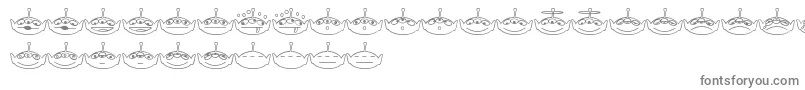 フォントAlienconsTwo – 白い背景に灰色の文字