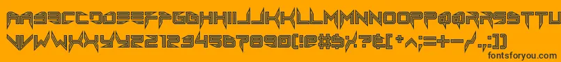 Шрифт lethal injector inline – чёрные шрифты на оранжевом фоне