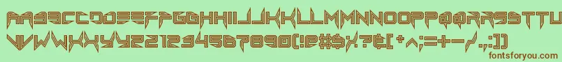 lethal injector inline Font – Brown Fonts on Green Background