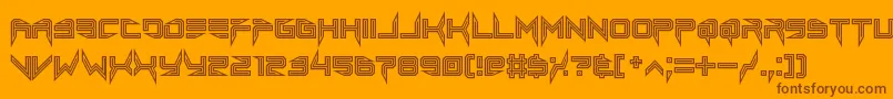 lethal injector inline Font – Brown Fonts on Orange Background