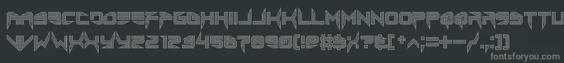 lethal injector inline Font – Gray Fonts on Black Background