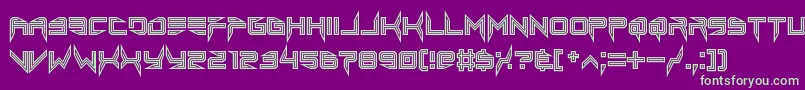 lethal injector inline Font – Green Fonts on Purple Background