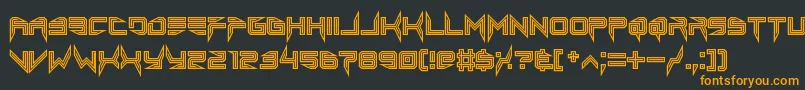 Шрифт lethal injector inline – оранжевые шрифты на чёрном фоне