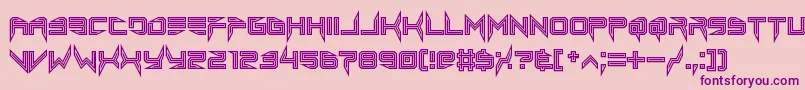 lethal injector inline Font – Purple Fonts on Pink Background