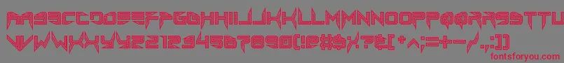 lethal injector inline Font – Red Fonts on Gray Background