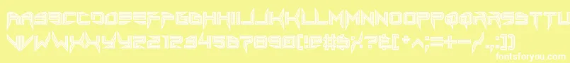 lethal injector inline Font – White Fonts on Yellow Background