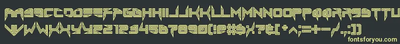 lethal injector inline Font – Yellow Fonts on Black Background