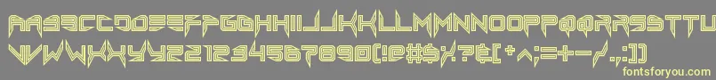 Шрифт lethal injector inline – жёлтые шрифты на сером фоне