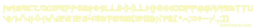 lethal injector inline Font – Yellow Fonts on White Background