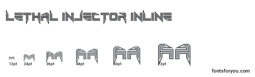 Размеры шрифта Lethal injector inline