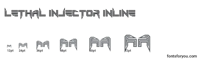 Größen der Schriftart Lethal injector inline