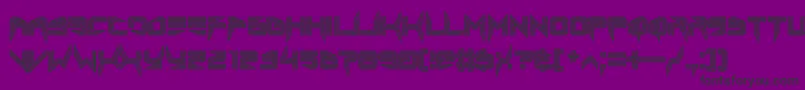 フォントlethal injector inline – 紫の背景に黒い文字