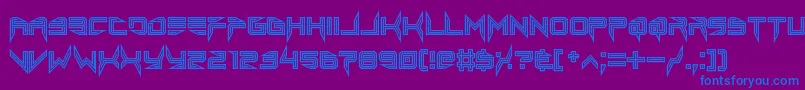 lethal injector inline Font – Blue Fonts on Purple Background