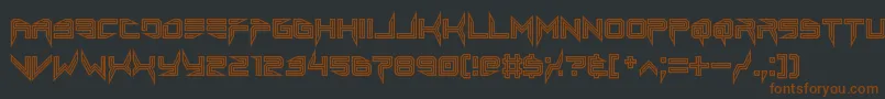 Шрифт lethal injector inline – коричневые шрифты на чёрном фоне